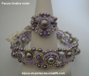 Bague Ondine Violet en kit