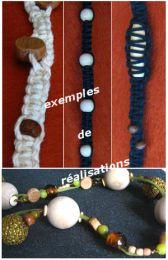 Boîte de perles en bois idéal macramé