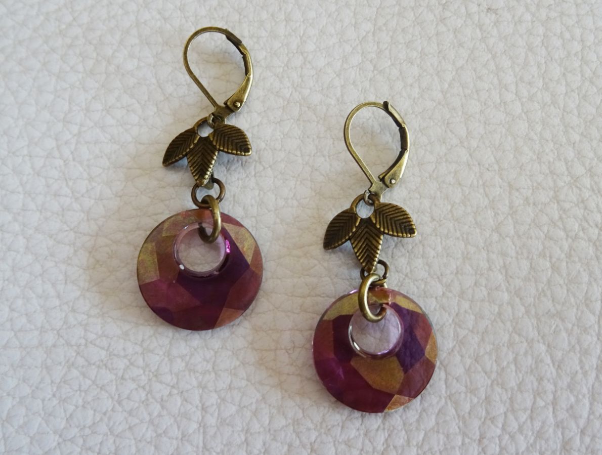 Bohemian Swarovski Lilac earrings