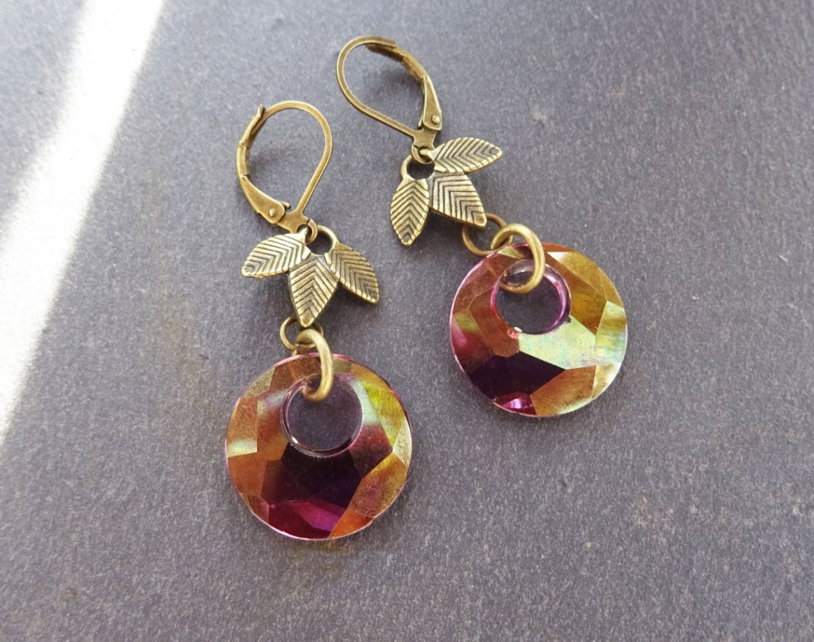 Bohemian Swarovski Lilac earrings