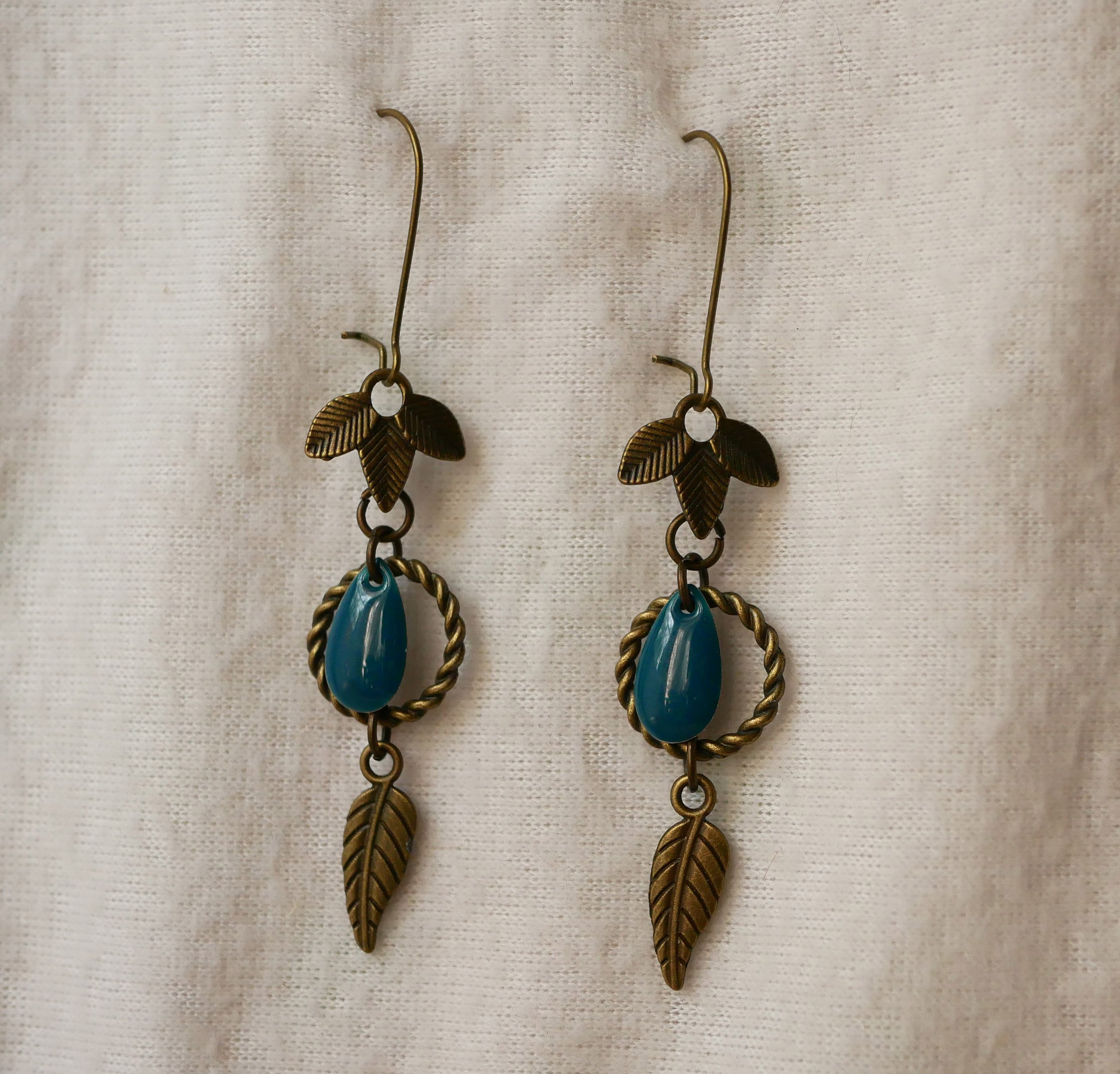 Blue Bohemian earrings