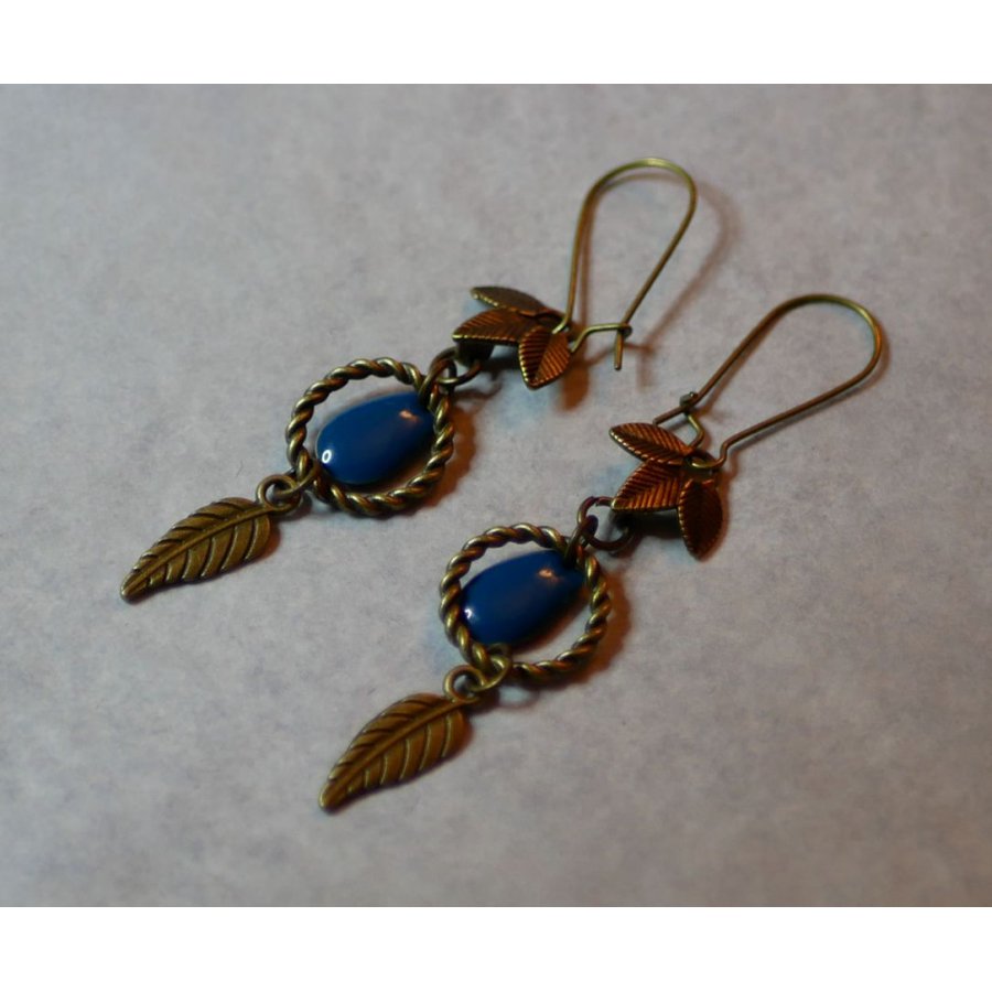 Blue Bohemian earrings