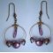 Creole earrings Crystal Lilac shadow