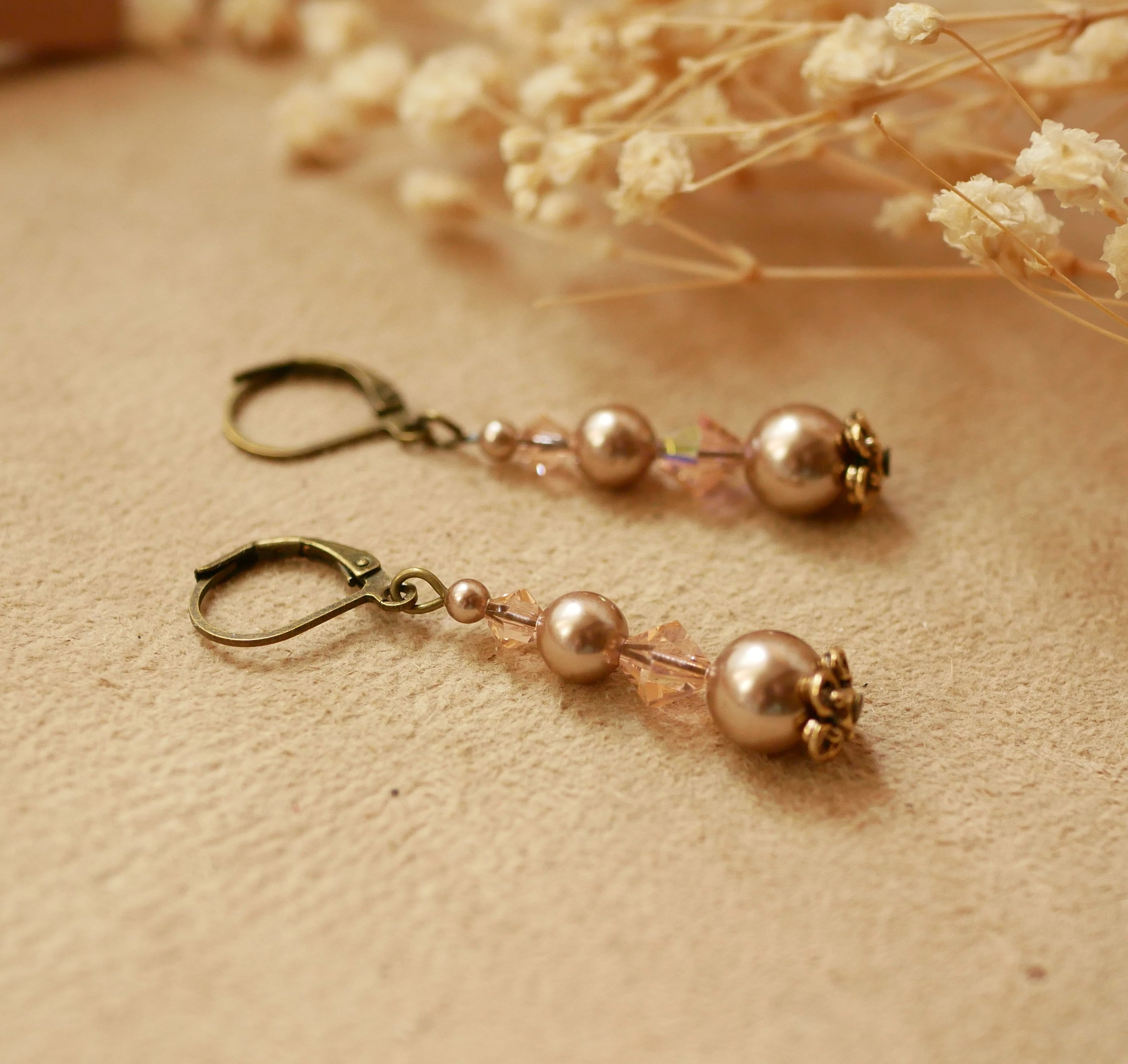 Mauri Peach earrings