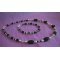 Bracelet Black Agates &amp; Swarovski crystal 