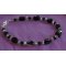 Bracelet Black Agates &amp; Swarovski crystal 