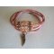 Saipan bracelet double turn pink leather 