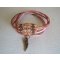 Saipan bracelet double turn pink leather 