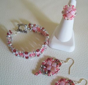 Bracelet en kit Silky Rose argenté