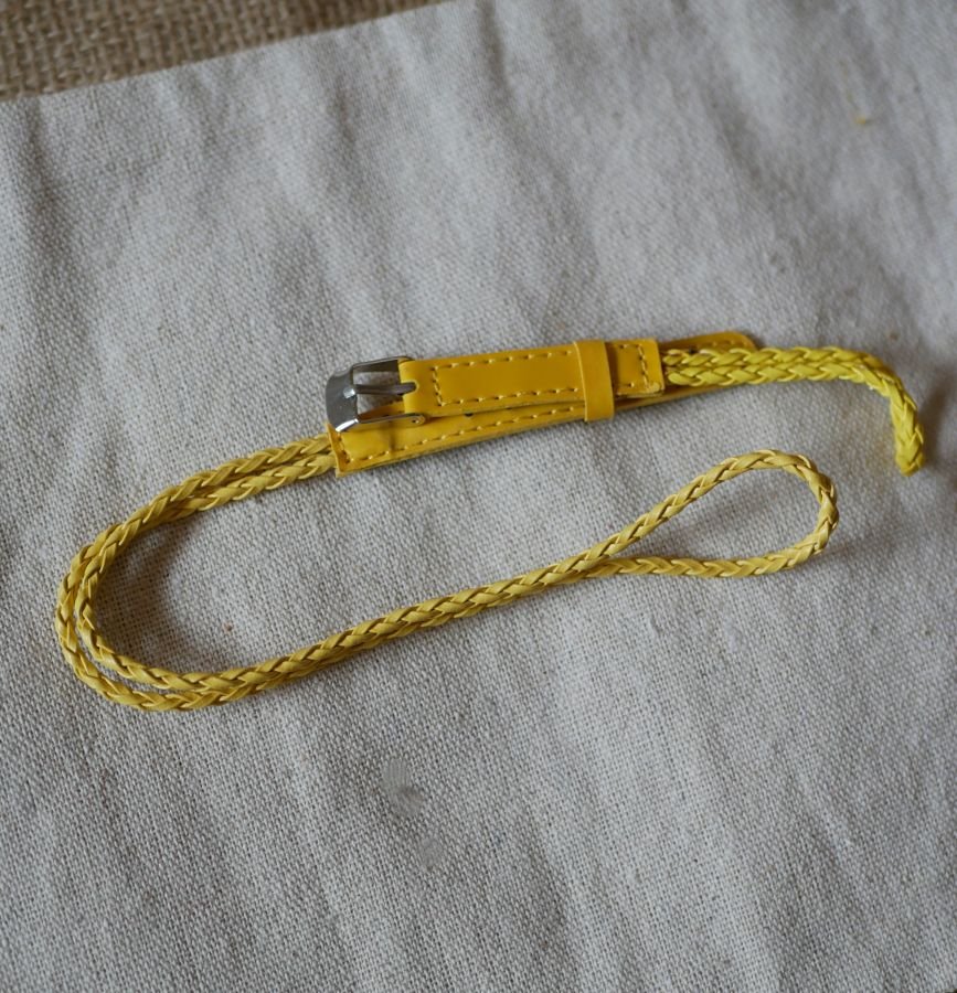 Yellow braided watchband