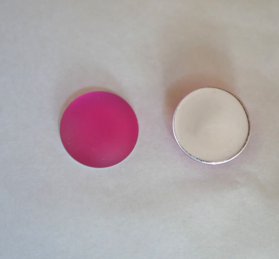 Cabochon Luna Soft pink fuchsia diameter 18mm