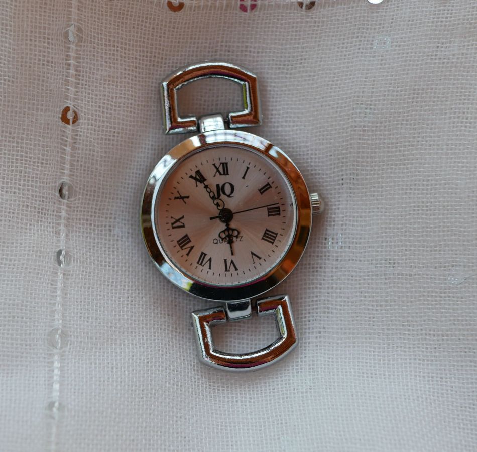 Vintage style silver watch face