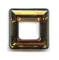 Square 4439 20mm Crystal Tobacco