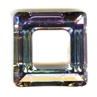 Square 4439 20mm stained glass light pink &amp; blue