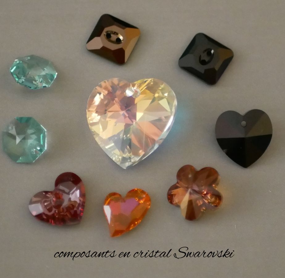 Swarovski Crystal Heart Pendant 18 mm Jet