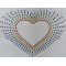 Multicolored rhinestone heart