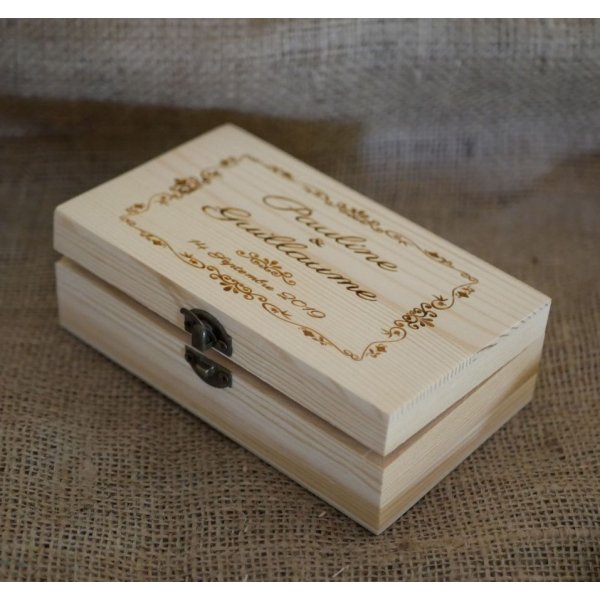 Personalized engraved wooden box