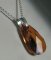 Silver necklace pendant Swarovski Tear Copper