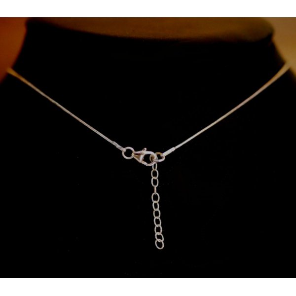 Silver necklace pendant Swarovski Cosmic Square