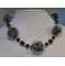 Collier de fête pompons argentés
