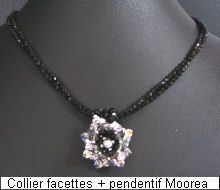 Collier en kit à facettes noir