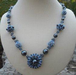 Collier en kit Margarita Bleu & Hématites