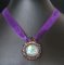 Collier pendentif médaillon Lavandine