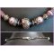 Collier de perles Violet & métal