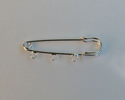 Silver kilt pin 3 clips