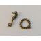 Antique gold seahorse T-clasp