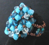 Kit bague Agate bleu océan