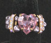 Kit bague Avalon coeur violet
