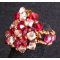 Kit bague  perles et strass Addison rubis