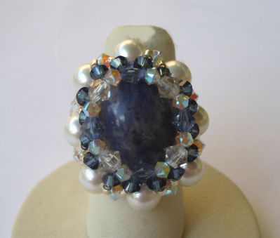 Kit bague Venus pierre Bleue