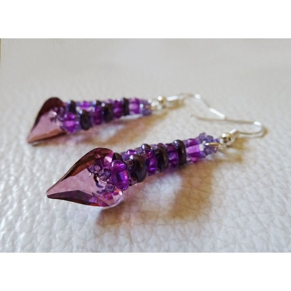 Amethyst heart earrings kit