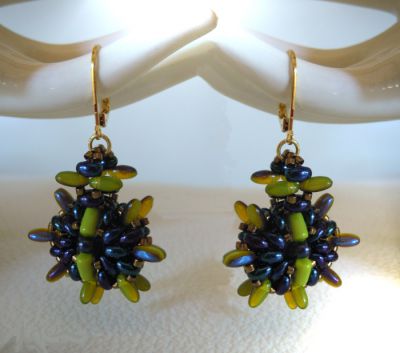 Tutoriel boucles d'oreilles Indiana Olivine