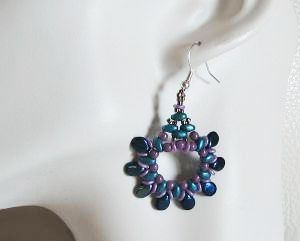 Kit boucles d'oreilles Pip violet