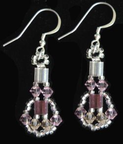 Kit boucles d'oreilles Tila Violet