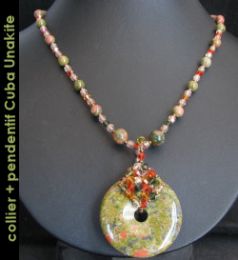 Kit collier Cuba Unakite