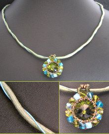 Kit pendentif Allen Pistache sur cordon