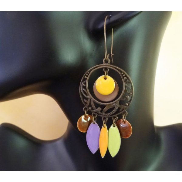 Long Bohemian Sequins Earrings