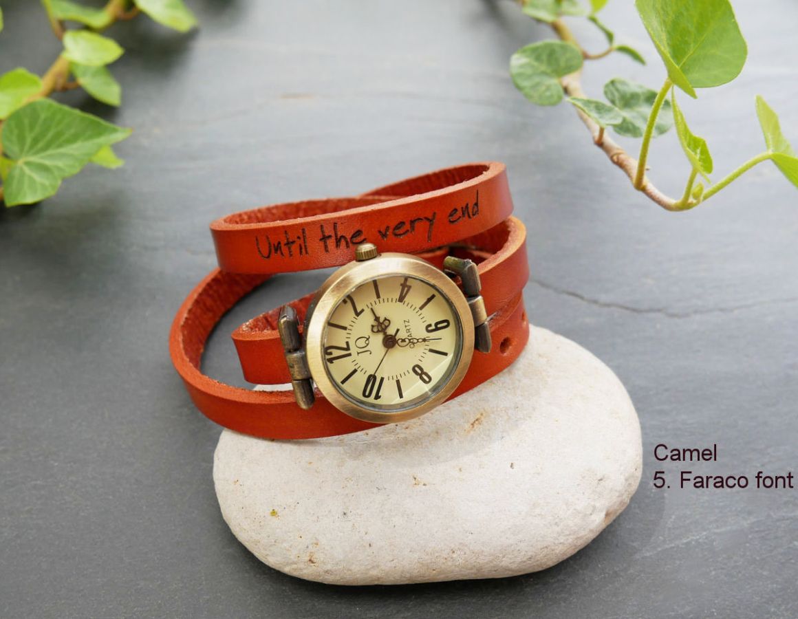 Montre bracelet cuir 3 tours personnalisable