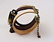 Montre manchette cuir marron/beige Cloche
