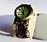 Montre manchette cuir marron/beige Cloche