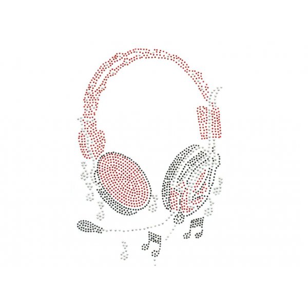 RHINESTONE PATTERN HEADPHONES