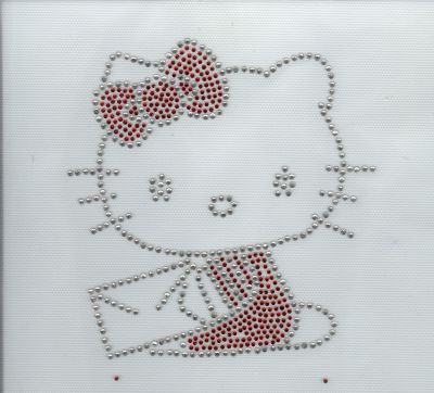 RHINESTONE PATTERN CAT KAWAII