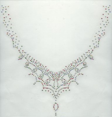 RHINESTONE PATTERN MULTICOLOR NECKLACE