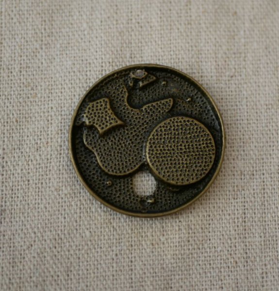 Round bronze Steampunk medallion 