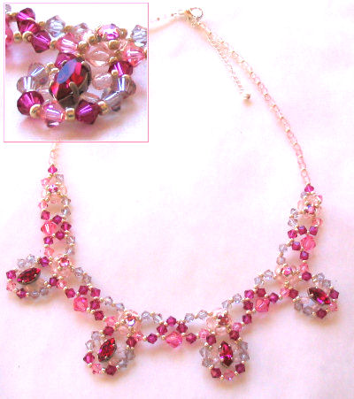 Agnes fuchsia necklace instructions