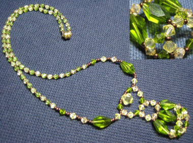 Instructions for the necklace caiman olivine